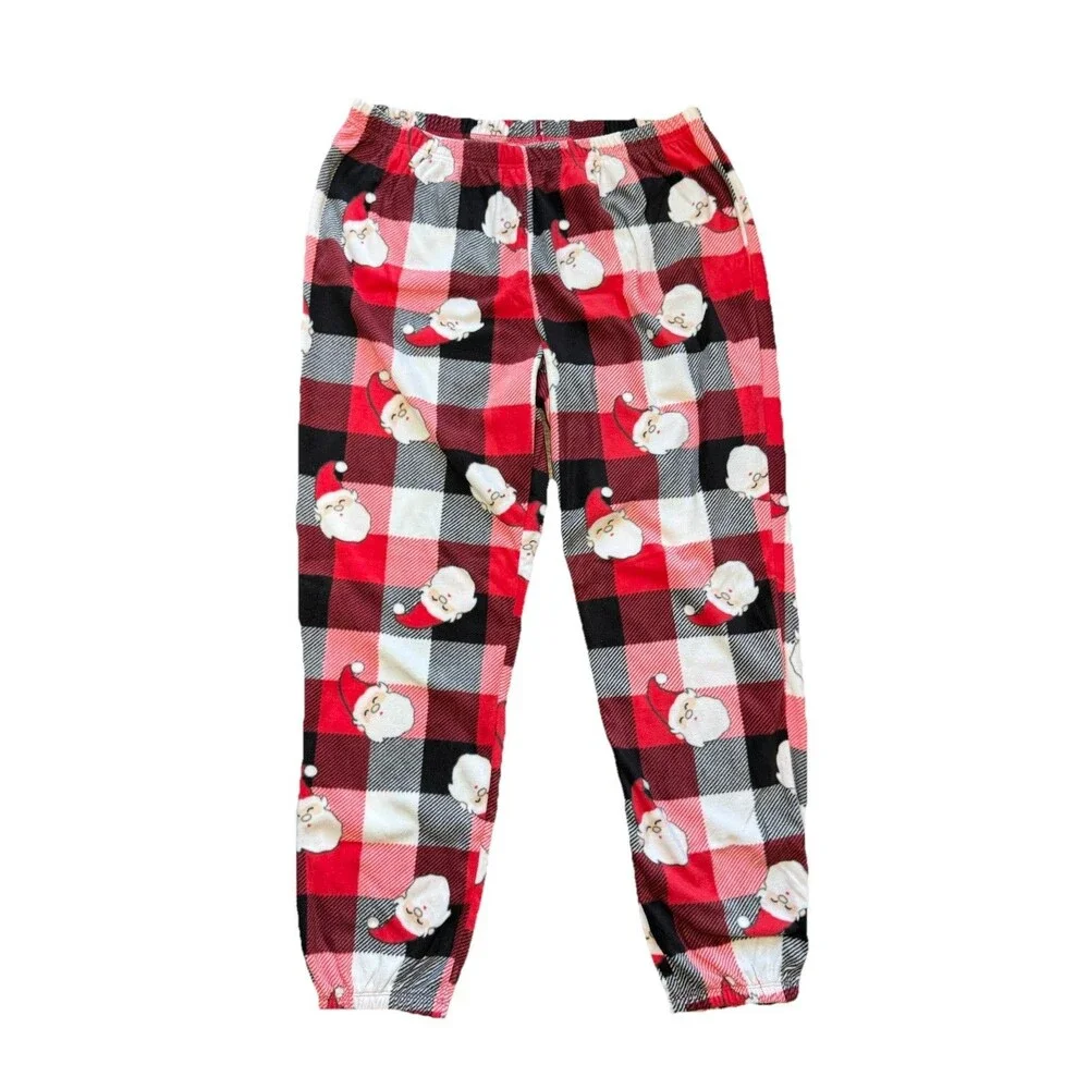 Womens Red Santa Claus Coming Soon Christmas Holiday Pajamas Sleep Set Size M - Picture 8 of 12